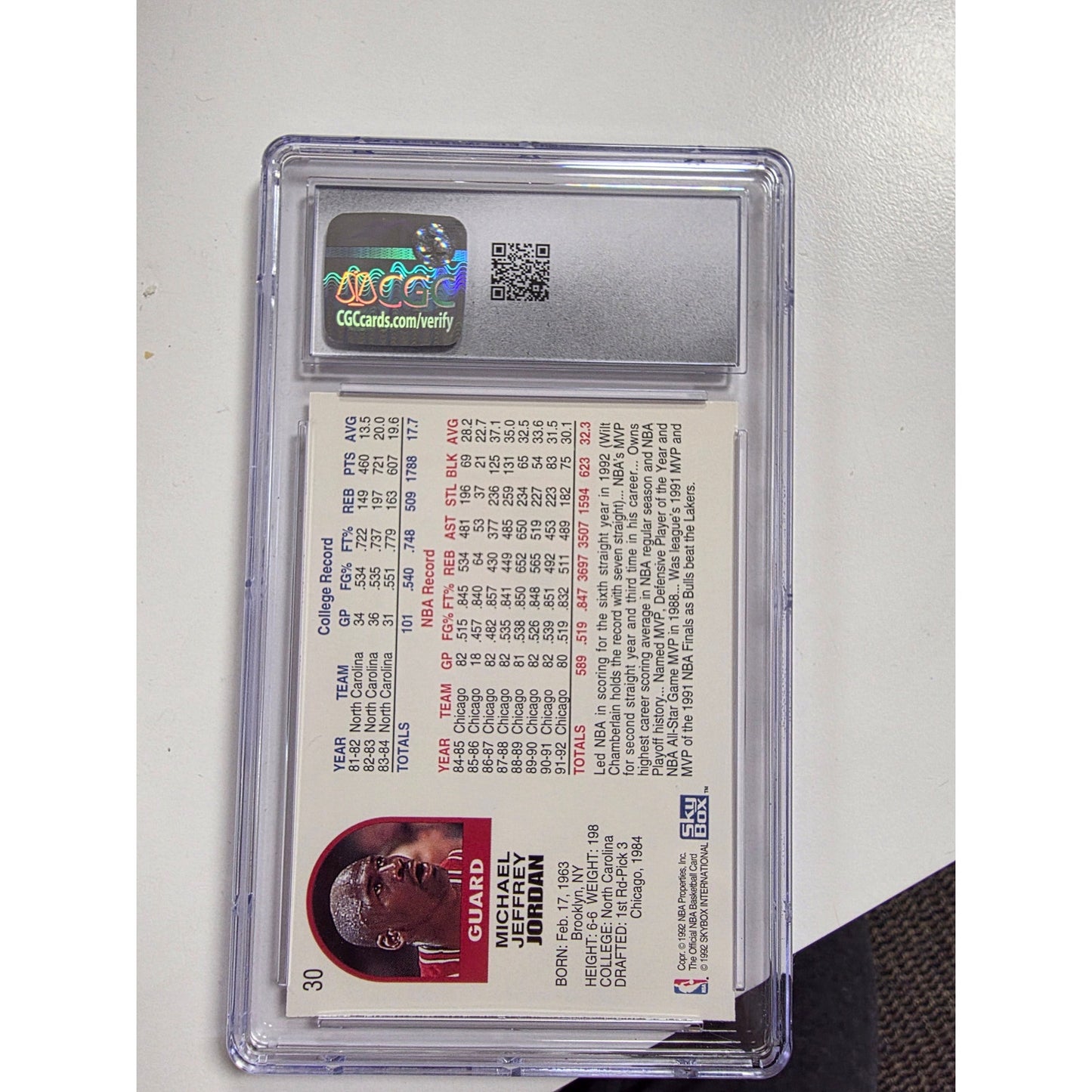 1992-93 NBA Hoops - Michael Jordan #30 PSA 9 MINT
