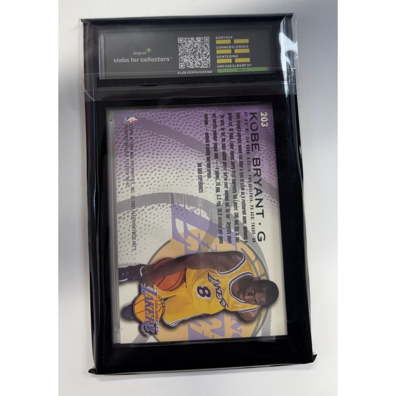 Kobe Bryant 1996-97 Fleer RC #203