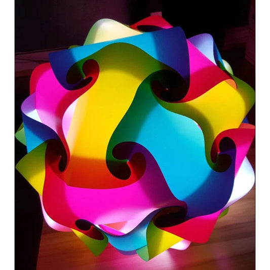 Large Colorful Puzzle Lamp
