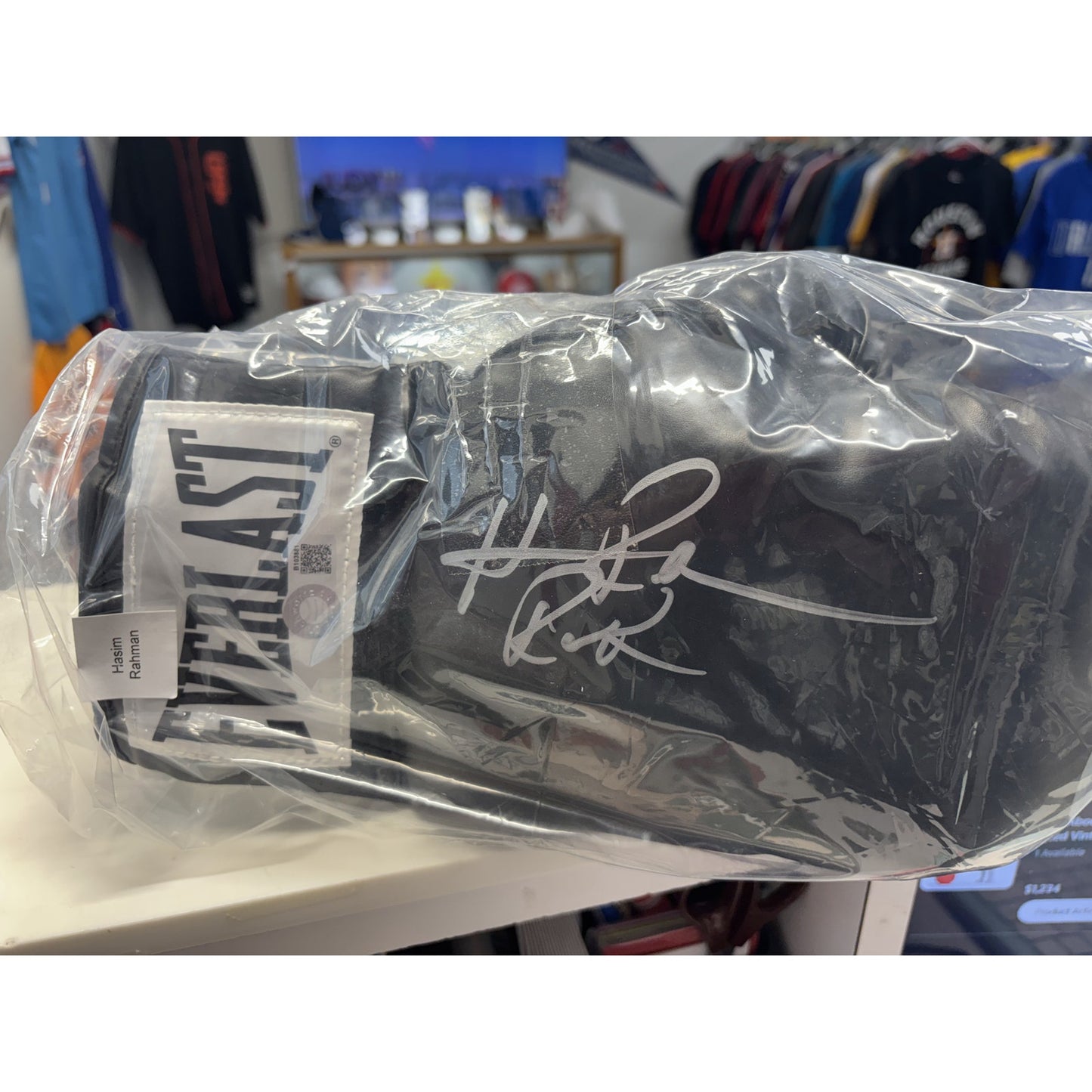 Autographed Hasim Rahman Boxing Glove w/COA
