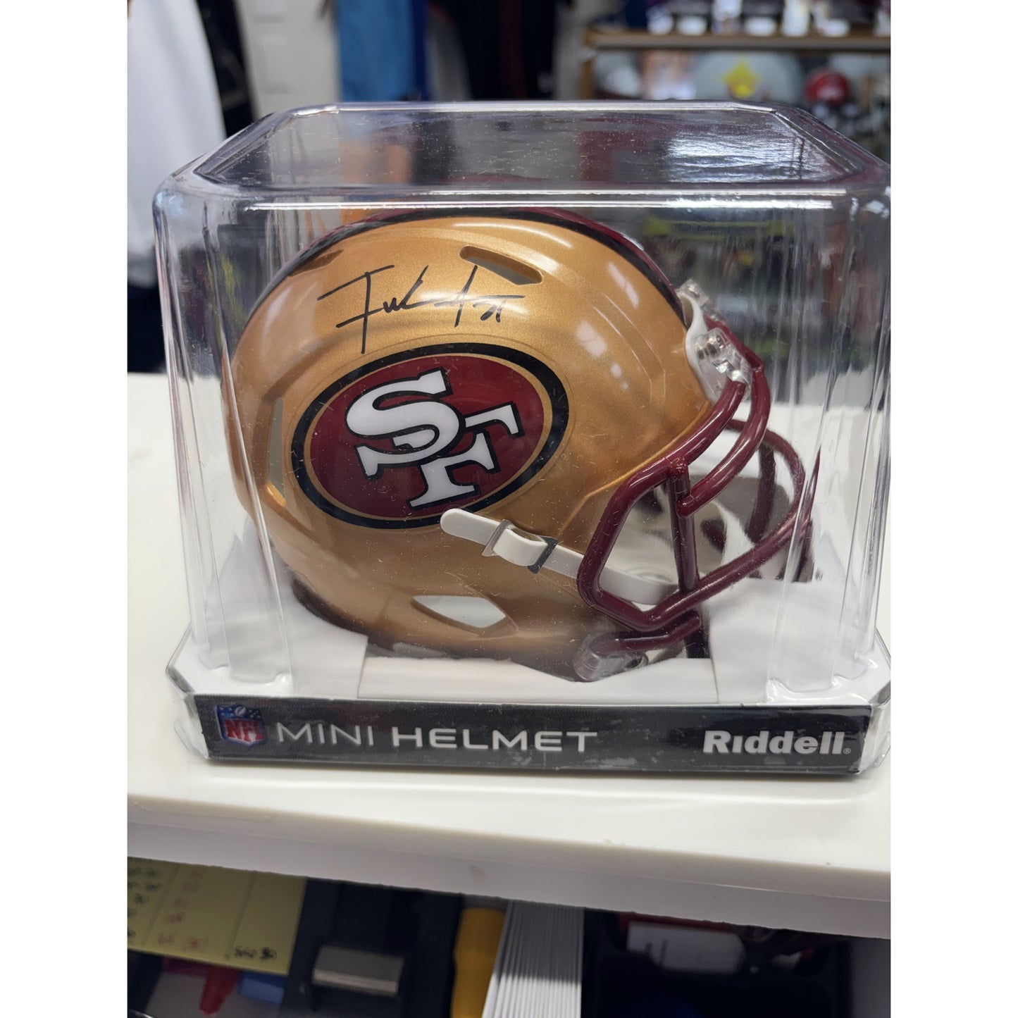 Frank Gore 49ers Signed Mini Helmet