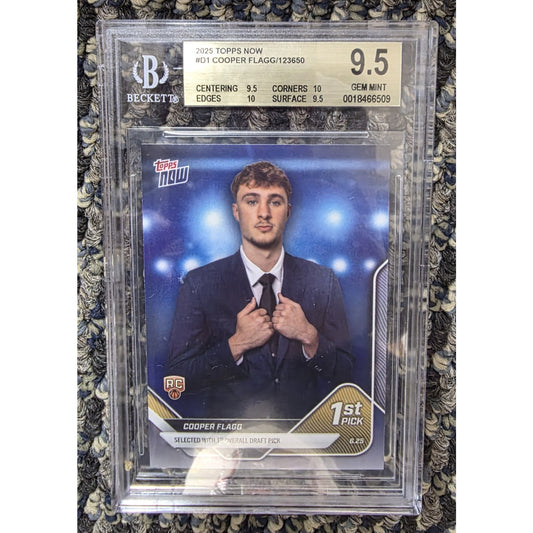 2025 Topps Now Cooper Flagg RC 1st Draft B 9.5 MINT