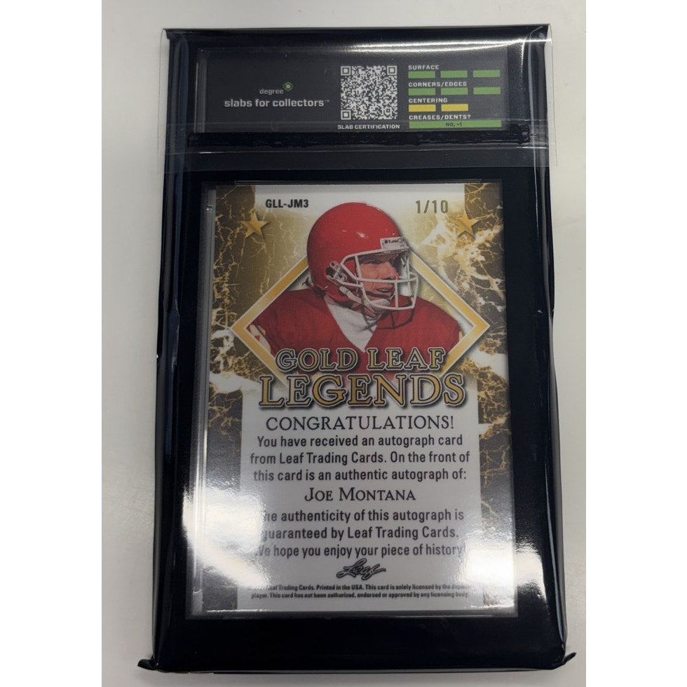 2024 Leaf Joe Montana Auto 1/10 Legacy  9 MINT