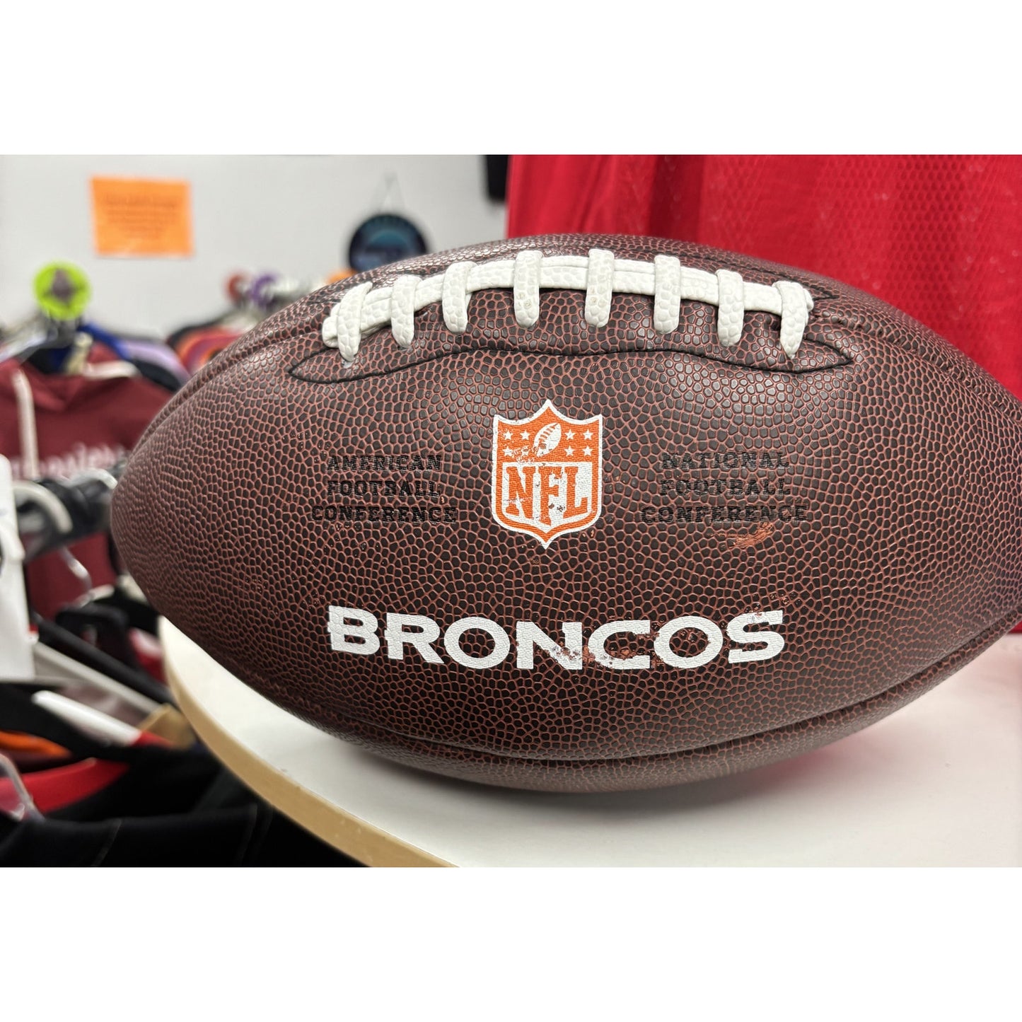 Broncos Commemorative USED Leather Football