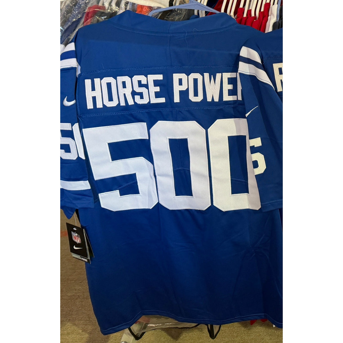 Colts Horse Power #500 Football Jersey NWT Mens L - Stitched