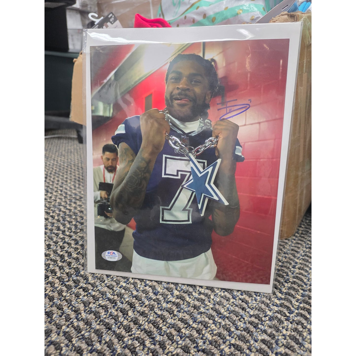 Autographed Trevon Diggs Cowboys 8x10 Photo w/COA