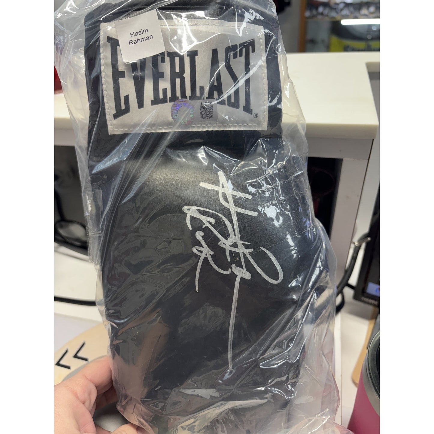 Autographed Hasim Rahman Boxing Glove w/COA