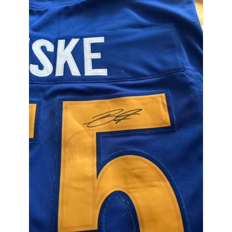 Autographed Braden Fiske Rams Jersey w/COA XL