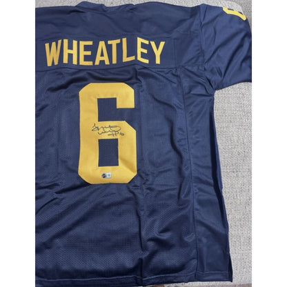 Autographed Tyrone Wheatley College Jersey w/Beckett COA XL