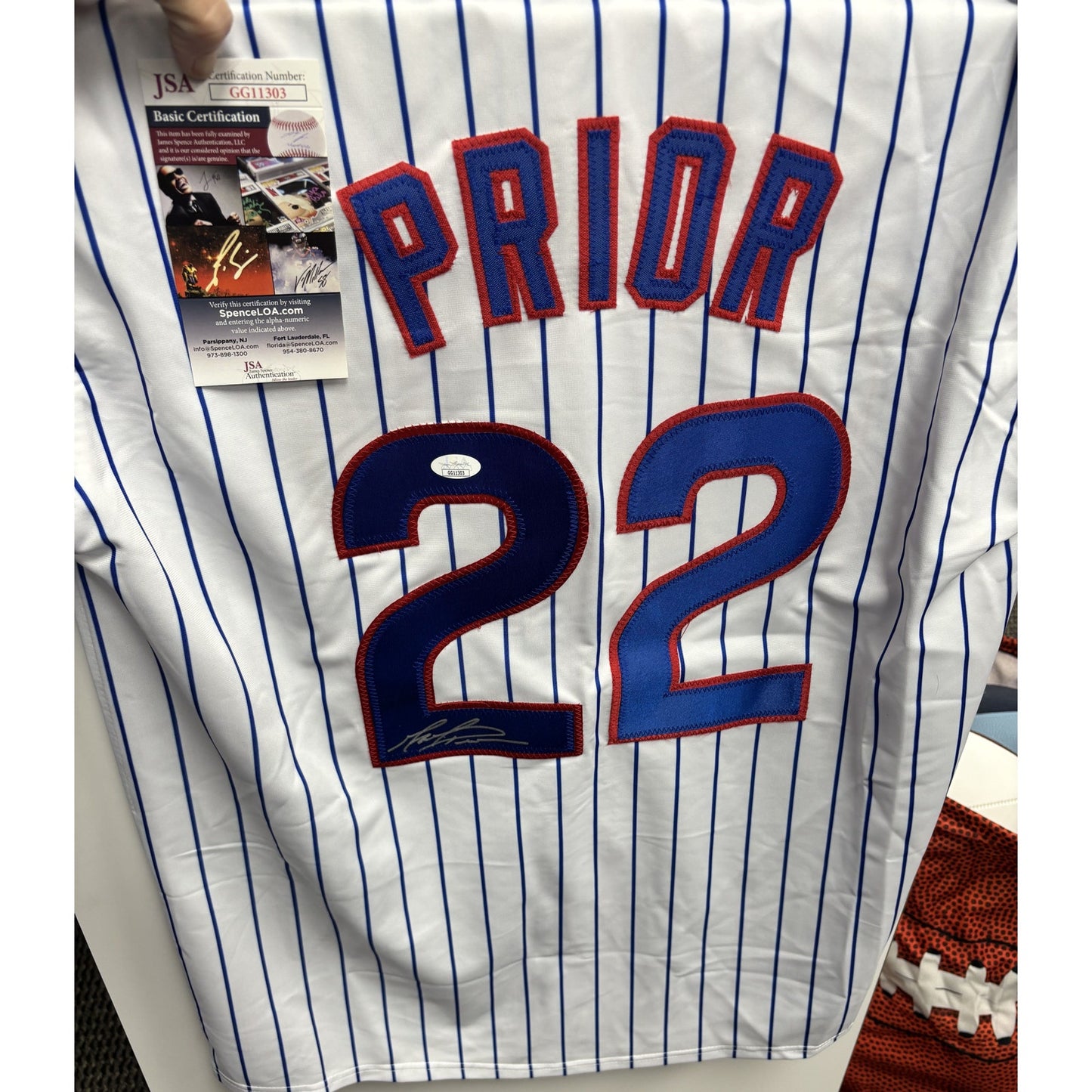 Autographed Mark Prior Cubs Jersey w/COA XL