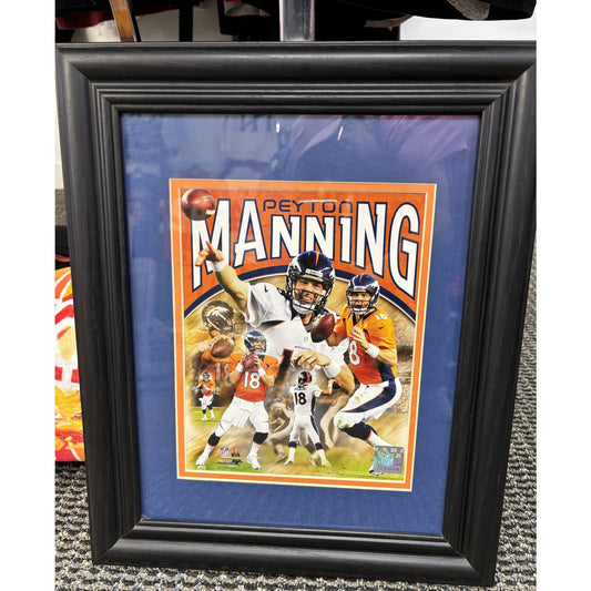 Peyton Manning Custom Framed and Double Matted Denver Broncos
