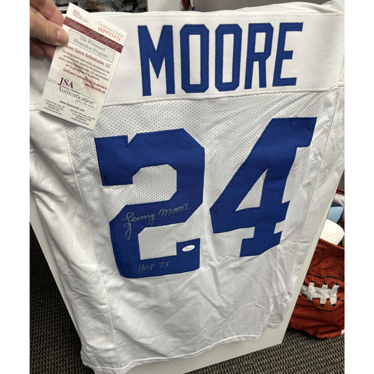 Autographed Lenny Moore Colts Jersey w/COA XL