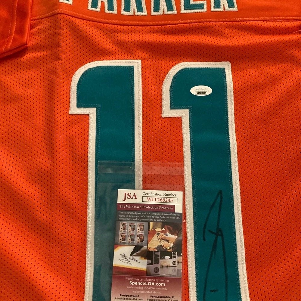 Autographed DeVante Parker Dolphins Jersey w/COA XL
