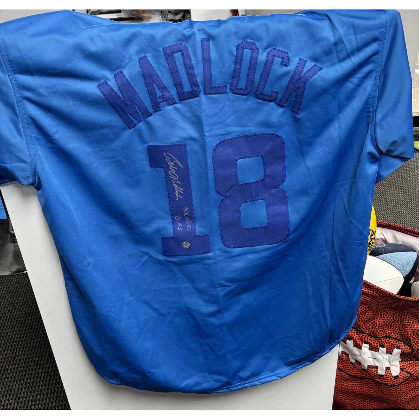 Autographed Bill Madlock Cubs Jersey w/ COA XL
