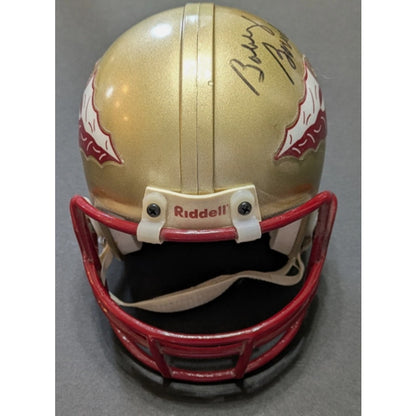 Bobby Bowden Signed Florida State Seminoles Gold Mini Helmet Legend HOF